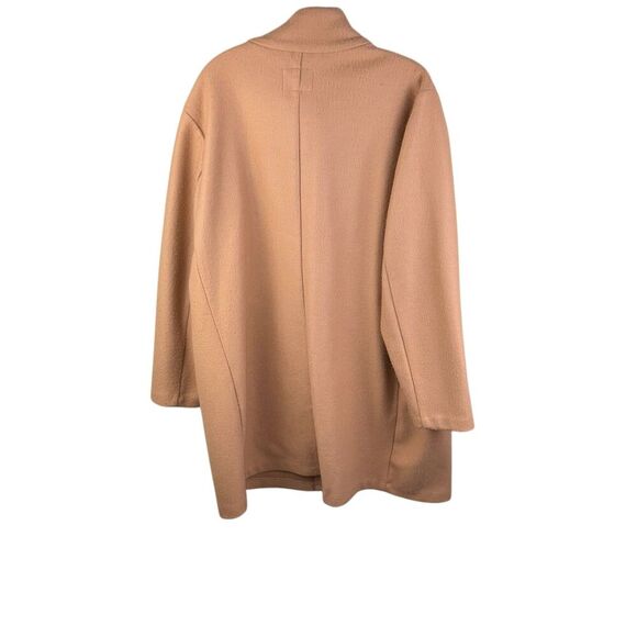 Old Navy Womens Overcoat Size 2XL Long Brown Tunnel Neck Career Coat Jacket - Picture 2 of 4